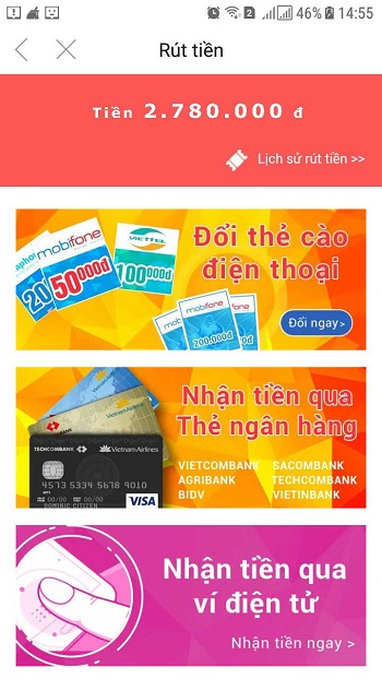Rút tiền VN Ngày Nay