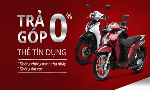 Mua xe máy trả góp qua thẻ tín dụng